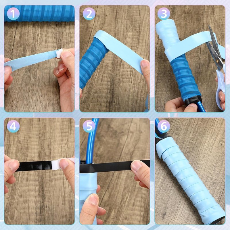 Multicolor Tennis Racket Grip Tape - Antislip PU Overgrip for Tennis, Badminton, Pickleball