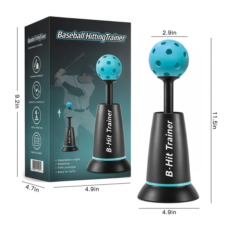 Baseball Batting Tee with Popper Balls - Durable Nylon Training Equipment for Kids & Adults