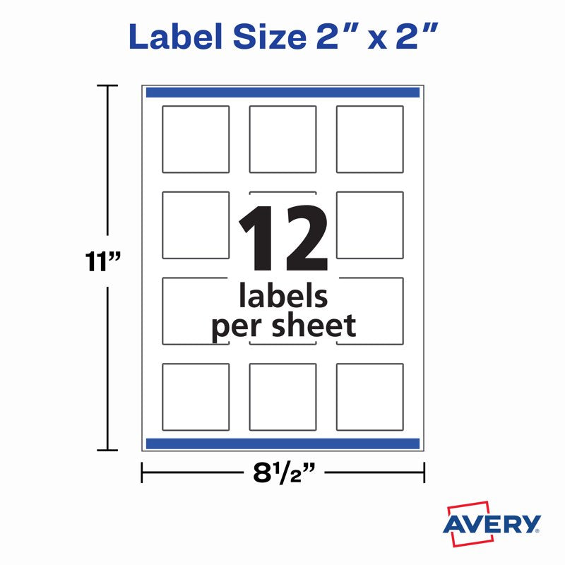 2-Inch White Printable Labels for Packaging and Projects - 120 Count