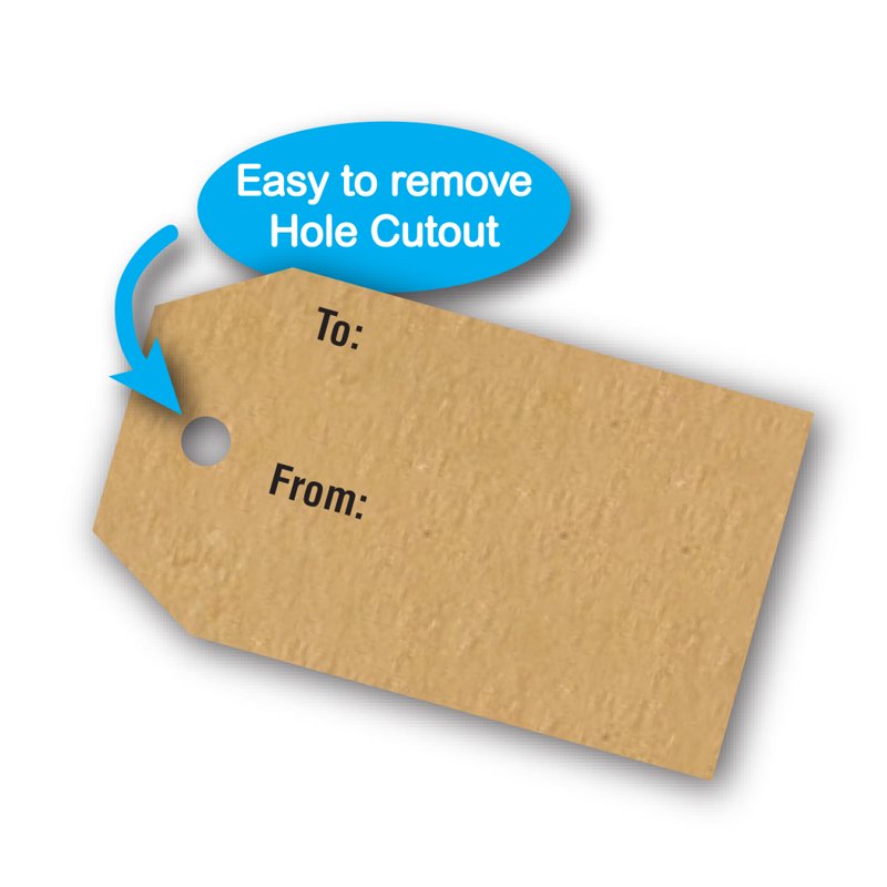 Brown Kraft To & From Gift Tag Stickers - 1.15 x 2 Inches, 500 Labels