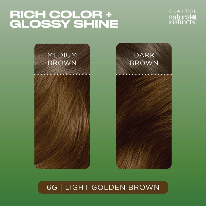 Demi-Permanent Hair Dye Creme - Light Golden Brown, 1 Application