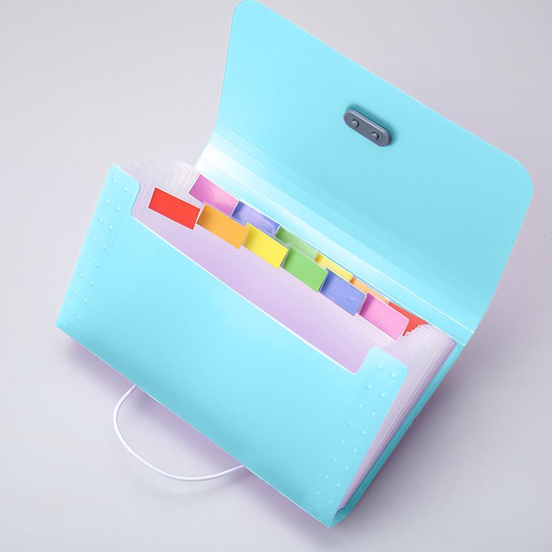 Mini Accordion File Organizer 13-Pocket Document Folder for Receipts Bills Coupons