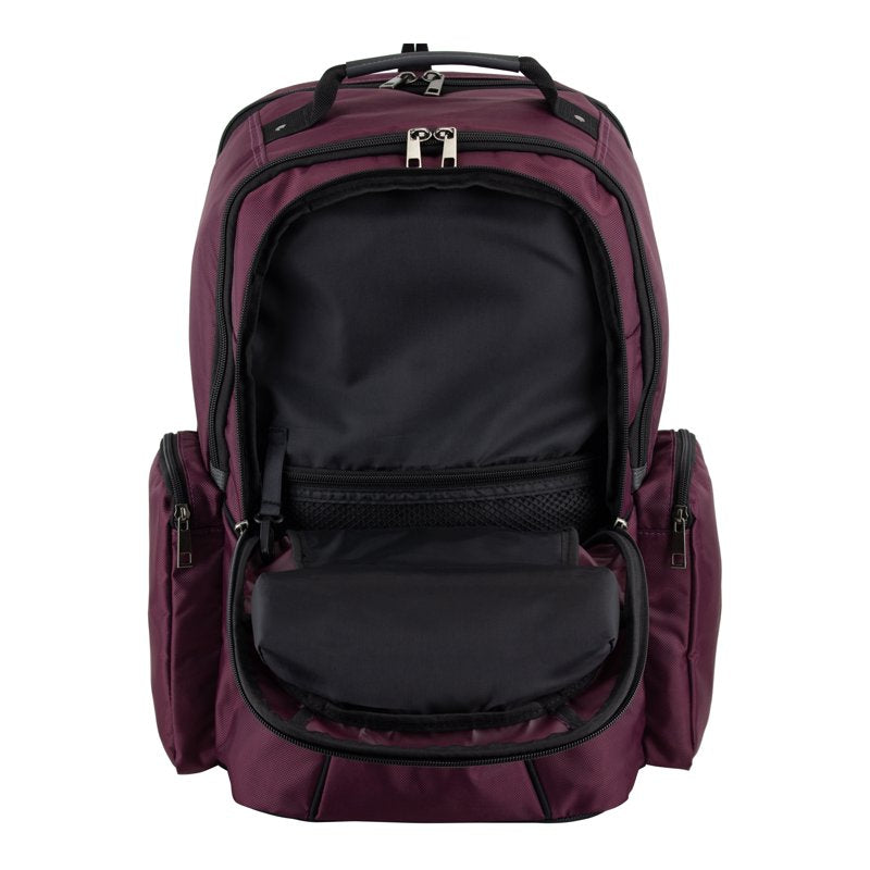 Unisex 19-Inch Tech Backpack with Laptop Sleeve and Water-Resistant Bottom