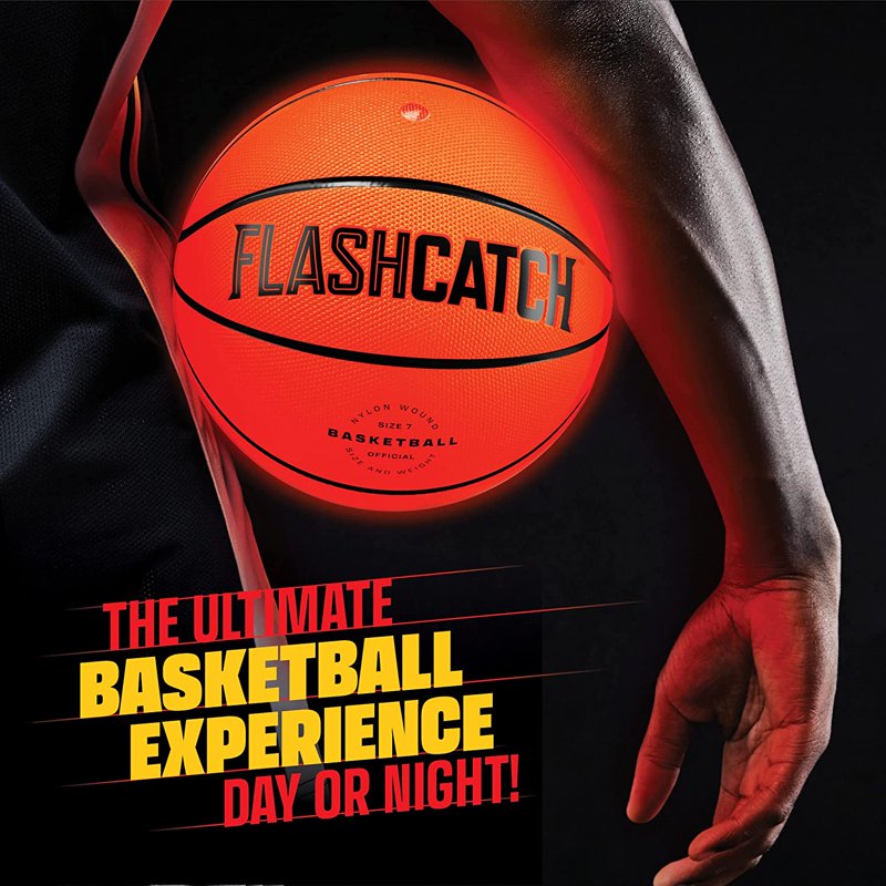 Glow in The Dark Basketball Light Up LED Sports Toy for Kids & Teens