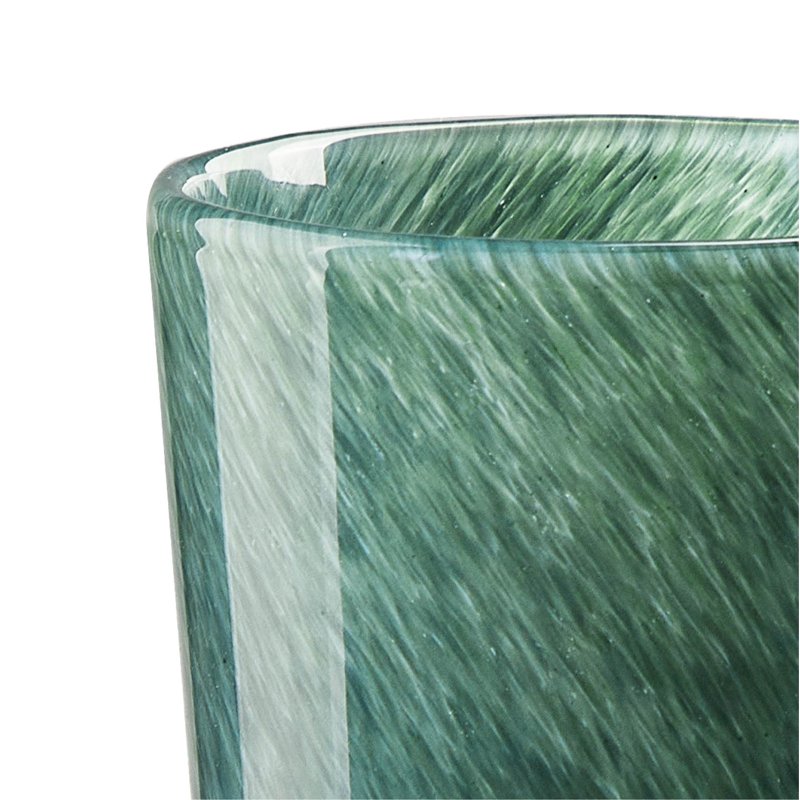 Green Mottled Glass Vase - Artistic Home Decor, 8.35 Inches