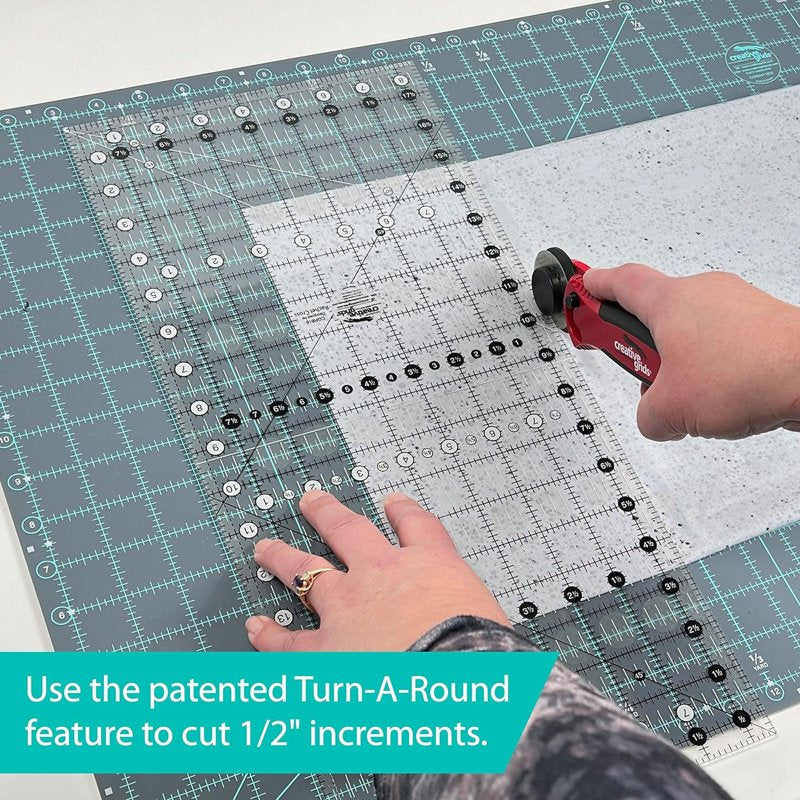 Quilting Ruler 12.5 x 24.5 Inch for Precise Patchwork and Sewing