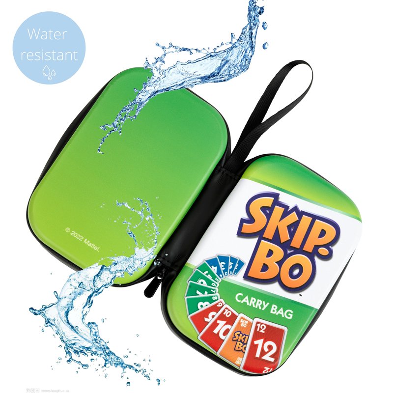 Skip-Bo Card Game Carry Bag Waterproof Travel Organizer with Strap