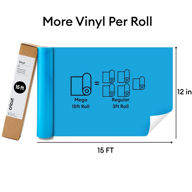Rainbow Adhesive Vinyl Rolls Bundle for DIY Crafts - Cricut Compatible