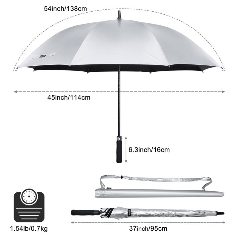 Large Windproof UV Protection Golf Umbrella with Automatic Open, 54/62 Inch