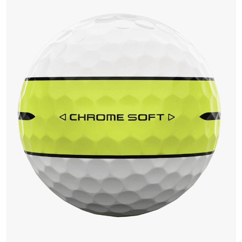 Callaway Chrome Soft Golf Balls 360 Yellow Stripe - 12 Pack, 2024