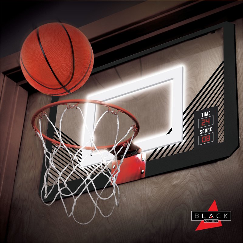 18 Inch LED Light-Up Basketball Hoop with Mini Ball - Indoor & Outdoor Play