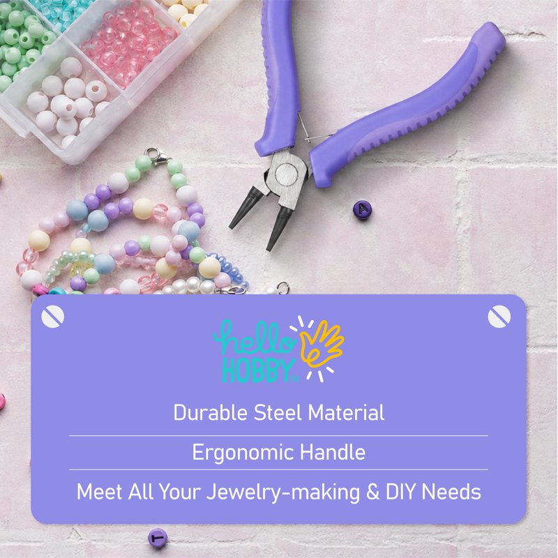 Jewelry Making Round Nose Pliers with Nylon Handles - Wire Looping & Shaping Tool