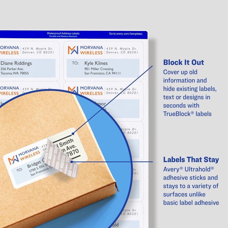 Premium 2x4 Labels with Ultrahold Permanent Adhesive - Bulk Pack of 5000+