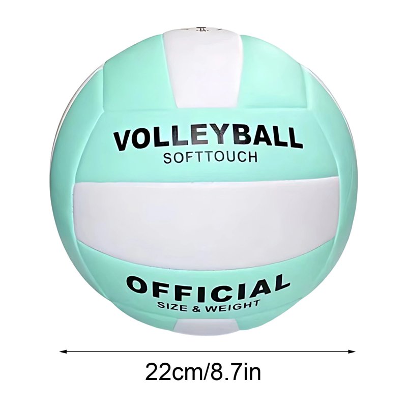Soft Volleyball Size 5 for Indoor Outdoor Beach Pool Gym Training - Includes Pump