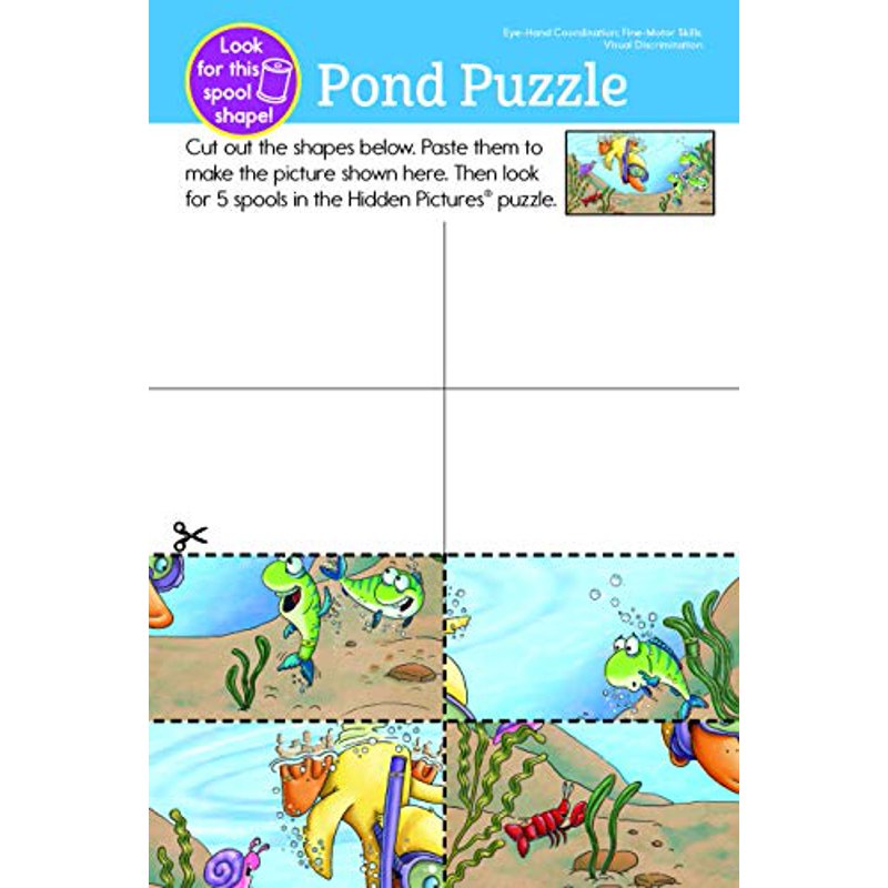 Preschool Cutting and Pasting Practice Pad - Fine Motor Skills Activity Book for Kids