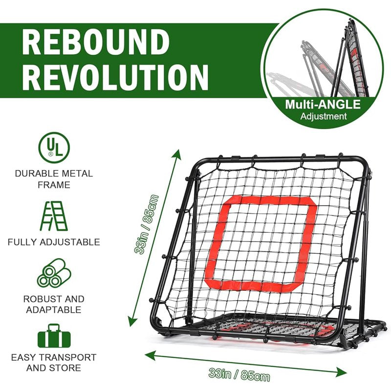Ball Game Rebounder Net for Pitching and Shooting Practice, Indoor & Outdoor Training Aid