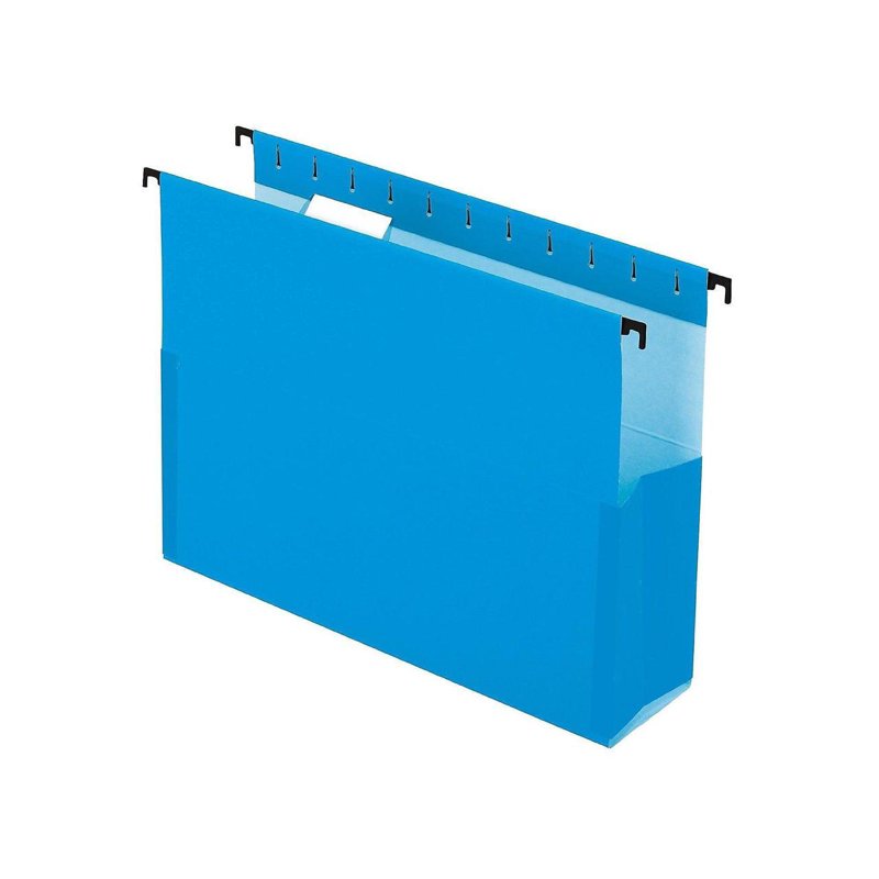 Reinforced Hanging File Folders - 3-inch Capacity, Letter Size, Blue (25 Pack)
