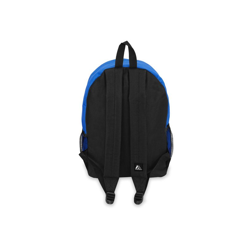 Unisex Travel Backpack with Multiple Pockets - Royal Blue & Black
