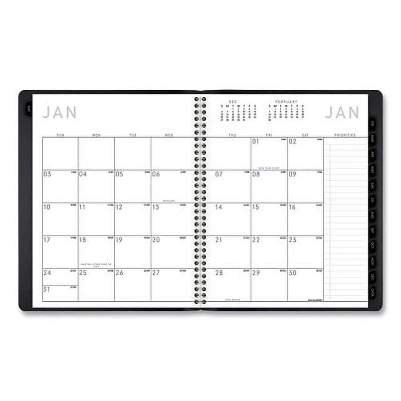 Monthly Planner Bundle 12-Month Dated Calendar with Note Pages - Black Cover