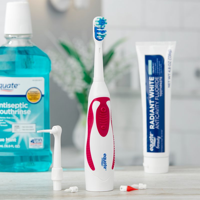 Dual Motion Power Oral Care Kit with Interdental Tools - Soft Bristles, Complete Dental System