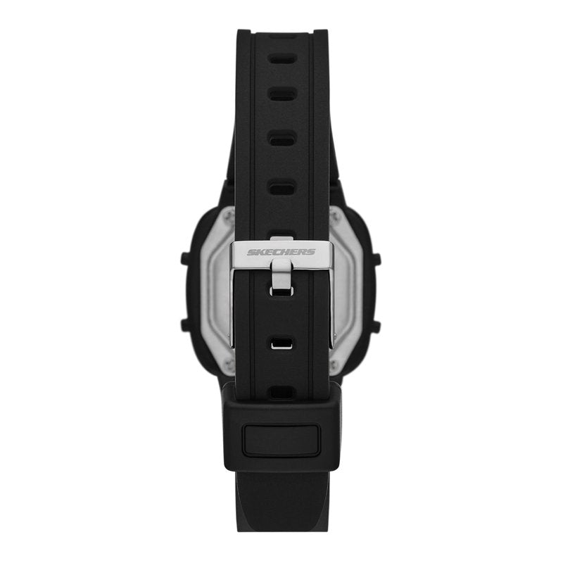 Digital Wristwatch for Women - Slim Black Sport Watch with Water Resistance