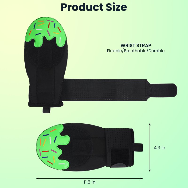 Youth Baseball & Softball Sliding Mitt Hand Guard - Green & Red Options