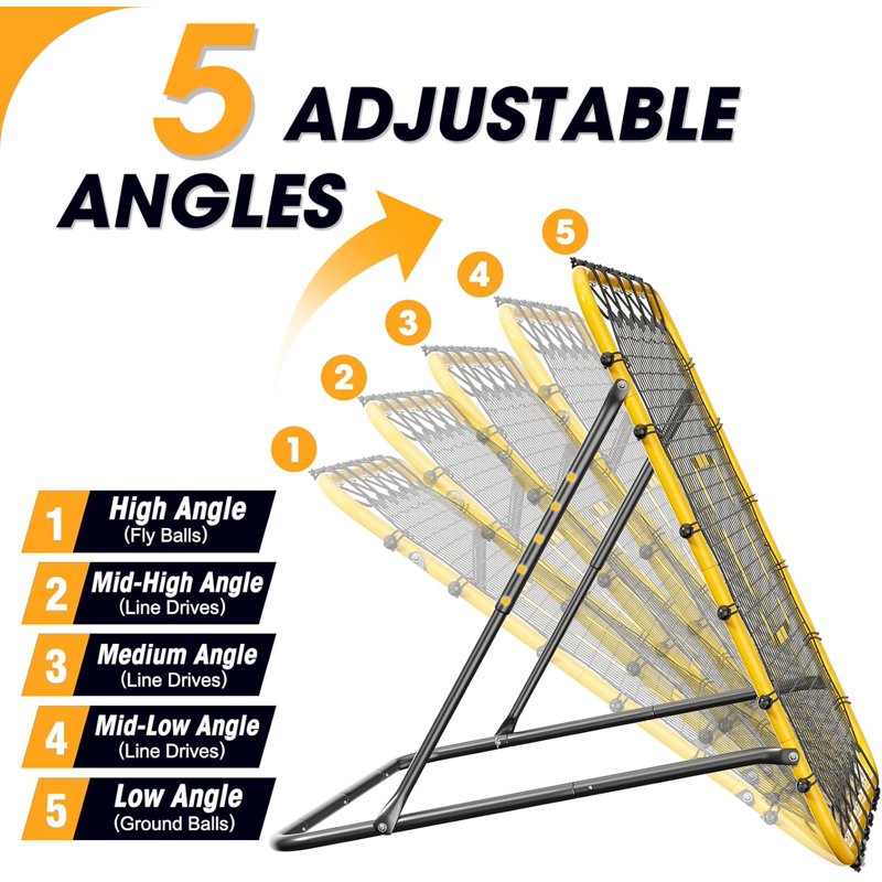 Adjustable Rebound Net for Soccer Baseball Volleyball - 3.7x3.7 ft