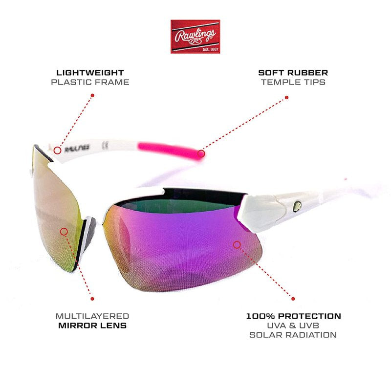 Youth Sports Sunglasses with UVA UVB Protection - Purple