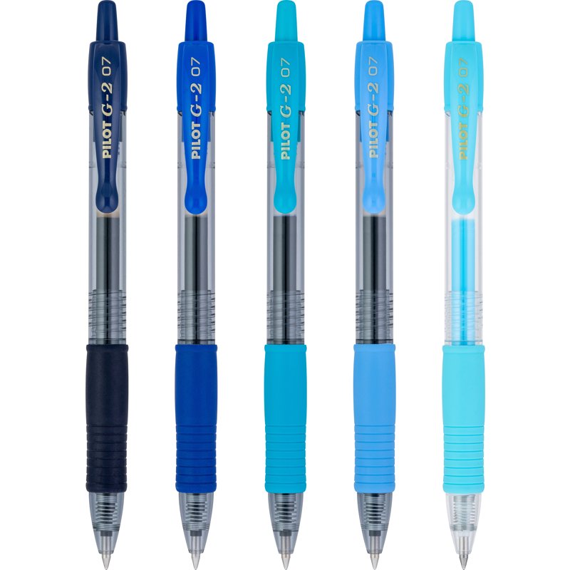 Pilot G2 Blue Premium Gel Pens, Fine Point – 5 Count (Variation: Blue)