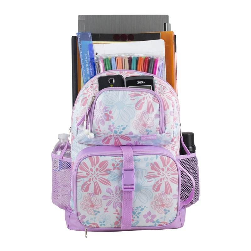 Unisex 4-Piece Combo Backpack Set with Lunch Box Shoe Pouch and Storage Case