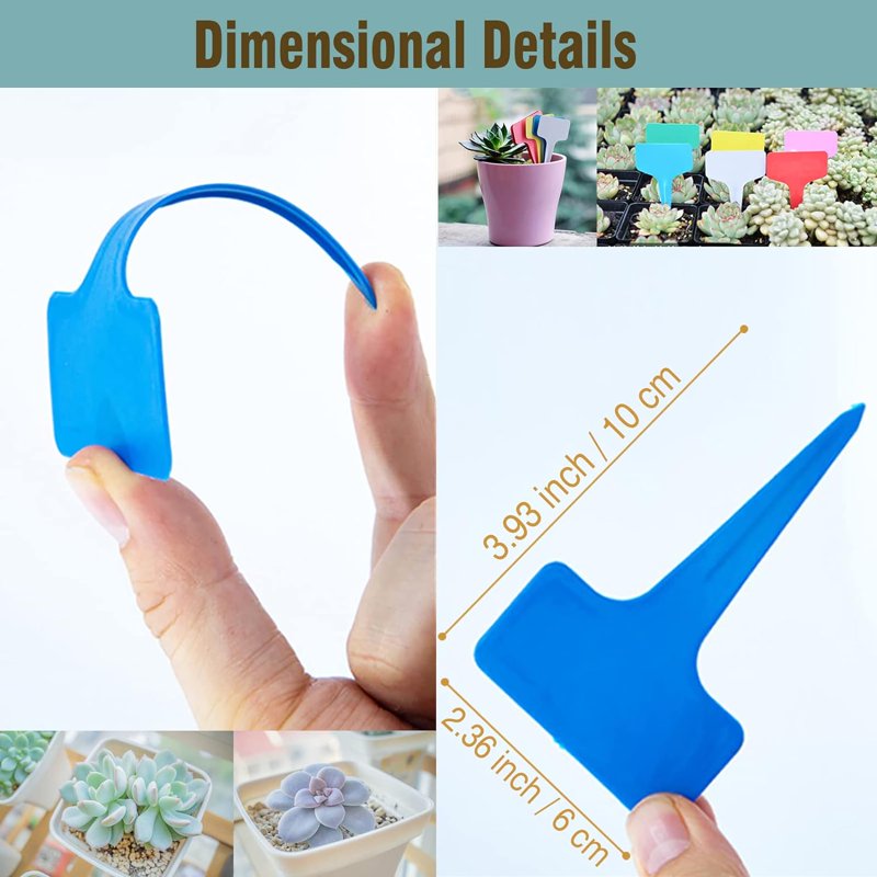 100 Pcs Waterproof Plant Labels Garden Markers with Pen - Outdoor & Reusable