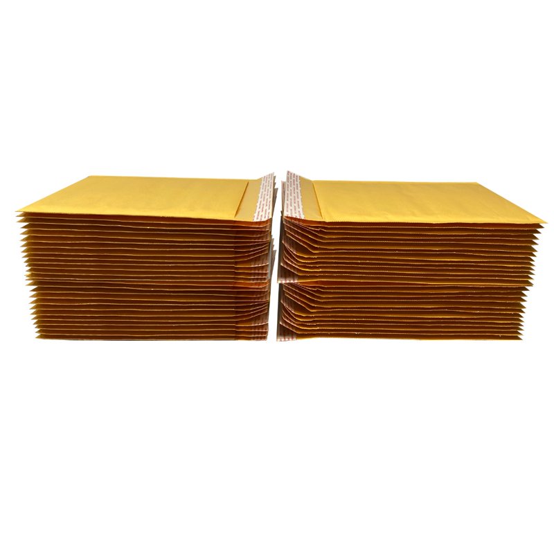 Kraft Bubble Mailers - Peel & Seal, 8.5 x 12 Inches, Pack of 50