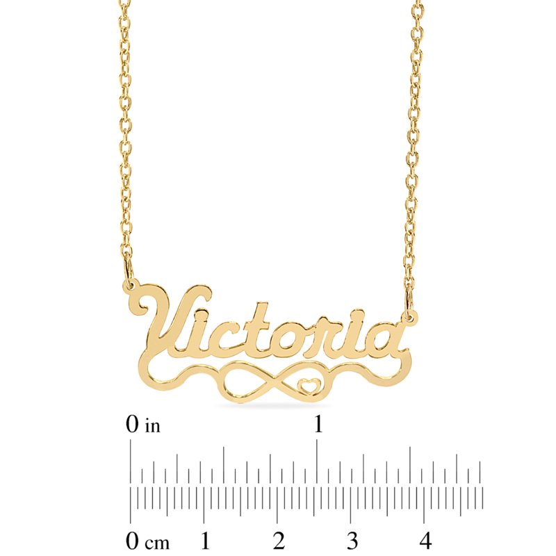 Personalized Script Name Necklace with Infinity & Heart - Custom Jewelry