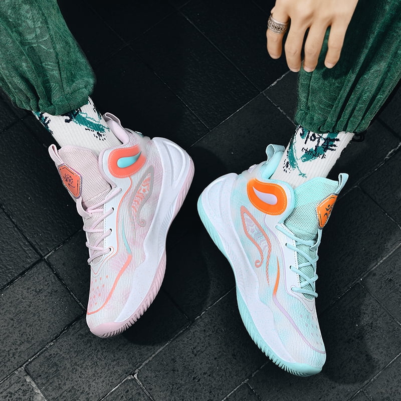 Unisex Basketball Shoes Breathable Lightweight Non-Slip Athletic Sneakers for Outdoor Sports