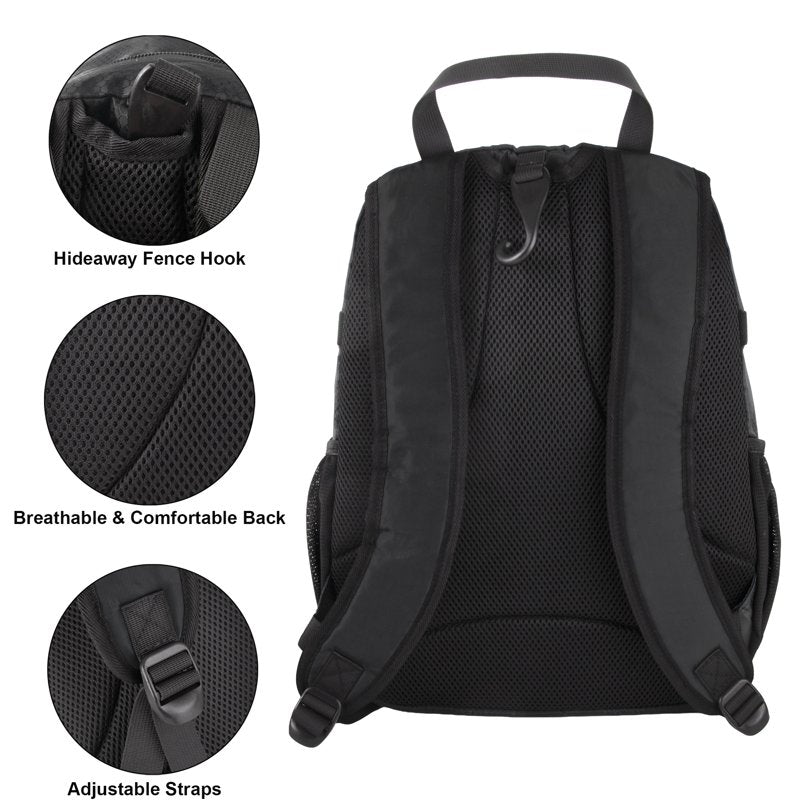 Baseball & Softball Backpack with Bat Holders, Shoe Compartment & Tech Pocket
