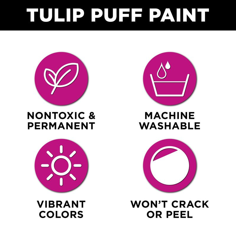 Dimensional Fabric Paint - Puffy, Permanent, 4 fl oz for Clothing & DIY Projects
