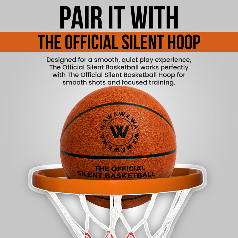Silent Indoor Basketball Size 7 – Foam Training Ball for Quiet Dribbling