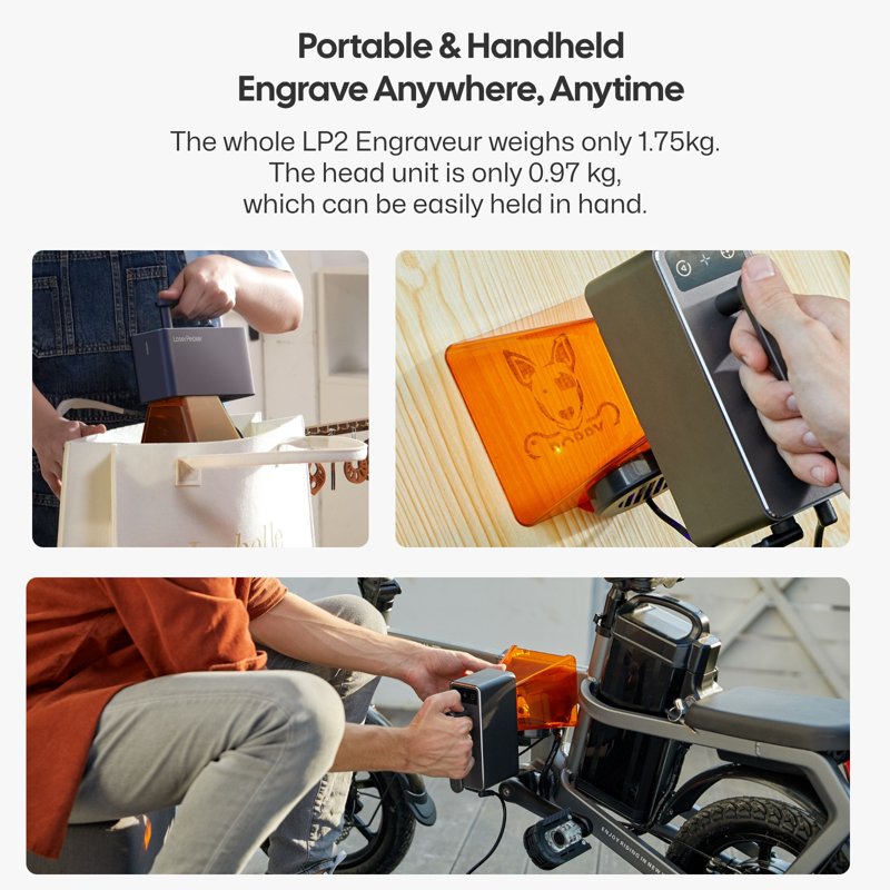 Portable Handheld Laser Engraver Machine for Wood Leather Metal - LaserPecker LP2 Basic Set
