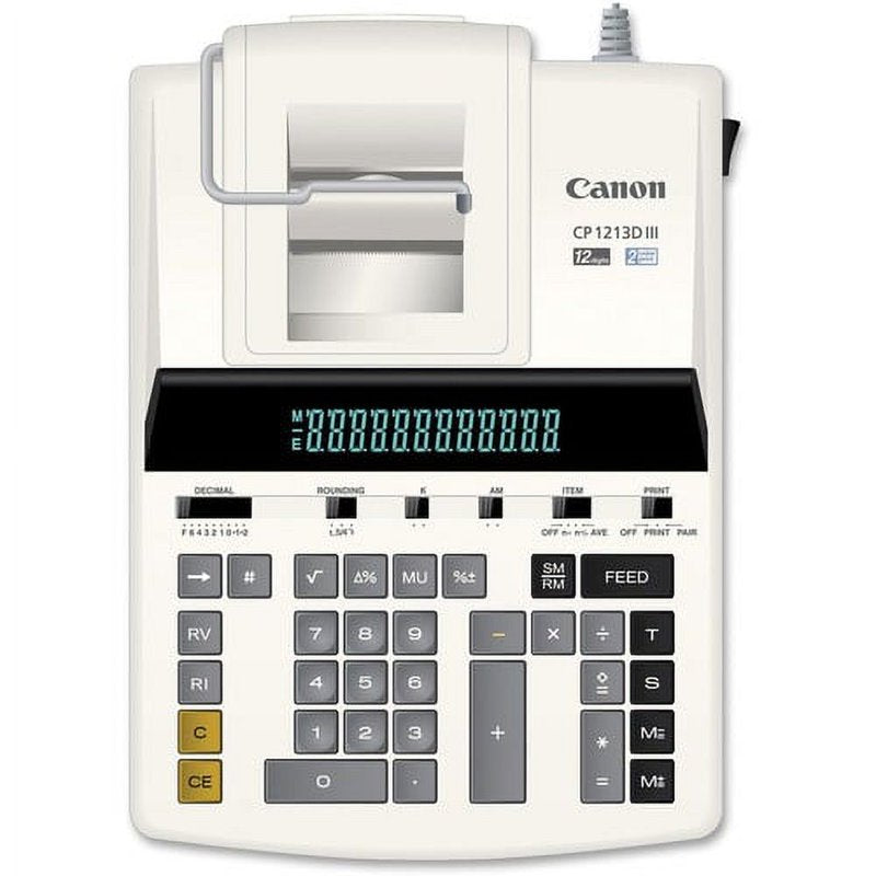 Canon 12-Digit Printing Calculator with Dual-Color Print & Memory