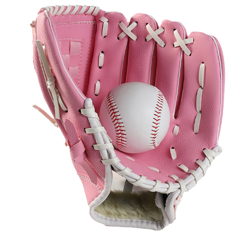 10.5 Inch Baseball Glove Fielding Glove for Softball & Baseball Pink PU