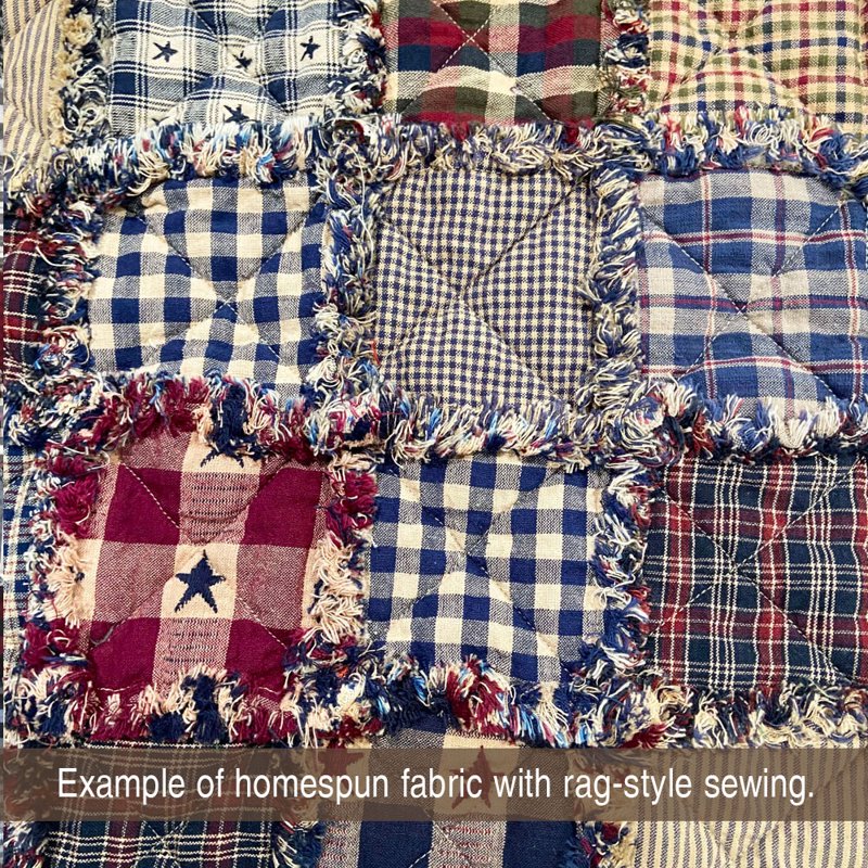 Cotton Homespun Plaid Fabric by the Yard - Heritage Navy Blue 2