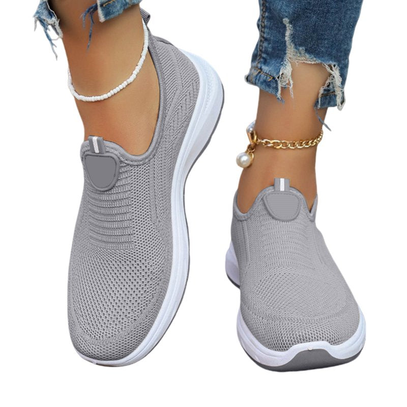 Lightweight Women's Slip-On Tennis Shoes - Breathable Mesh, Non-Slip Sole