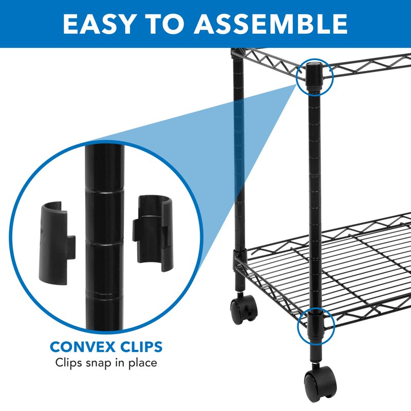 Rolling File Cart with Folder Rack - Office Storage & Mobile Organizer
