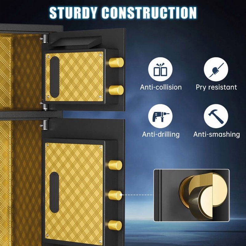 Large Fireproof Drop Safe with Digital Lock & Quick Access Slot – Anti-Theft Business Security