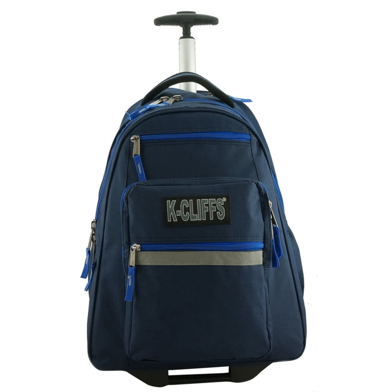 Heavy Duty Rolling Backpack with Wheels, Water-Resistant, Organizer, 18.5 Inch