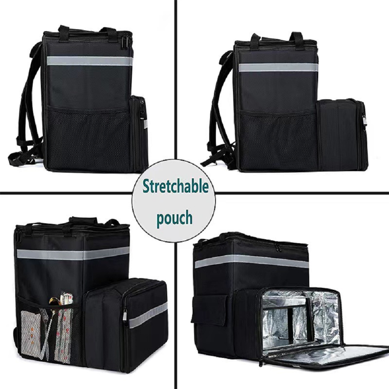 Insulated Food Delivery Backpack with Expandable Design & Leakproof Waterproof Material