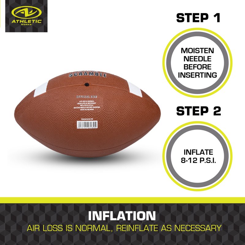 Adult Football - Full-Size Rubber Practice Ball with Tacky Surface