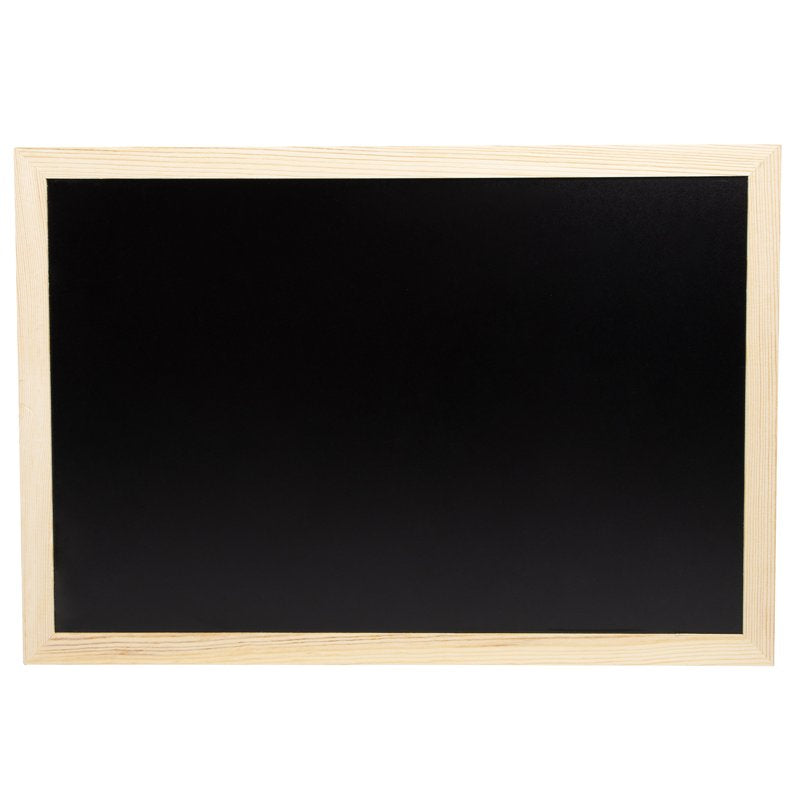 Black Chalkboard with Natural Wooden Frame 19 x 13 in - Home Organization & Decor