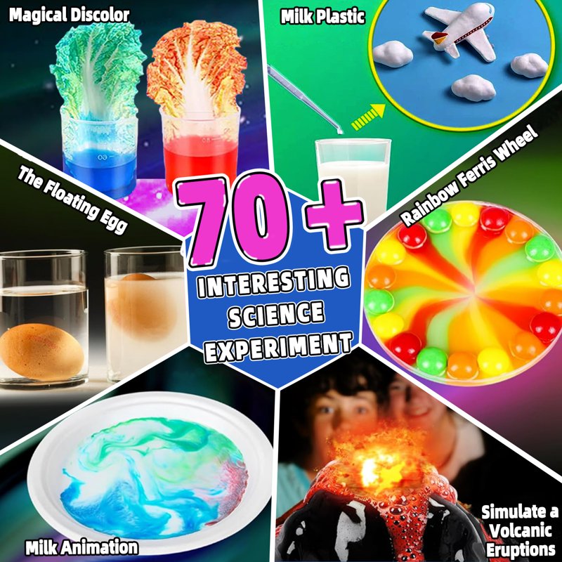 Kids Science Kit with 70+ Experiments STEM Educational Toys for Ages 8-12