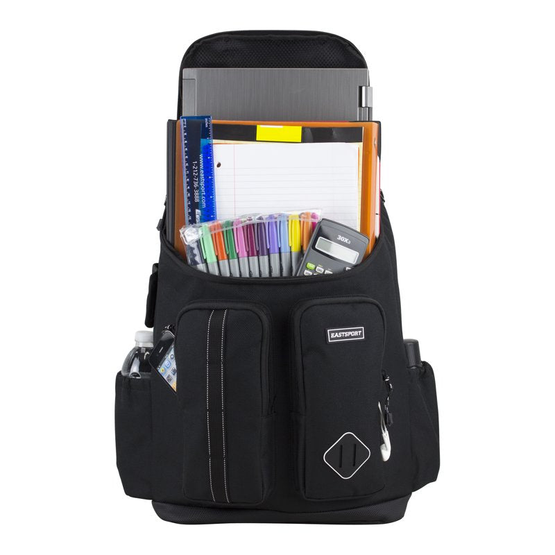 Unisex Geo Backpack with Water-Resistant Design & Multiple Storage Options